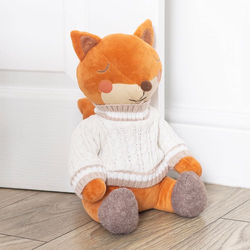 Flynn The Fox Plush Fabric Doorstop1