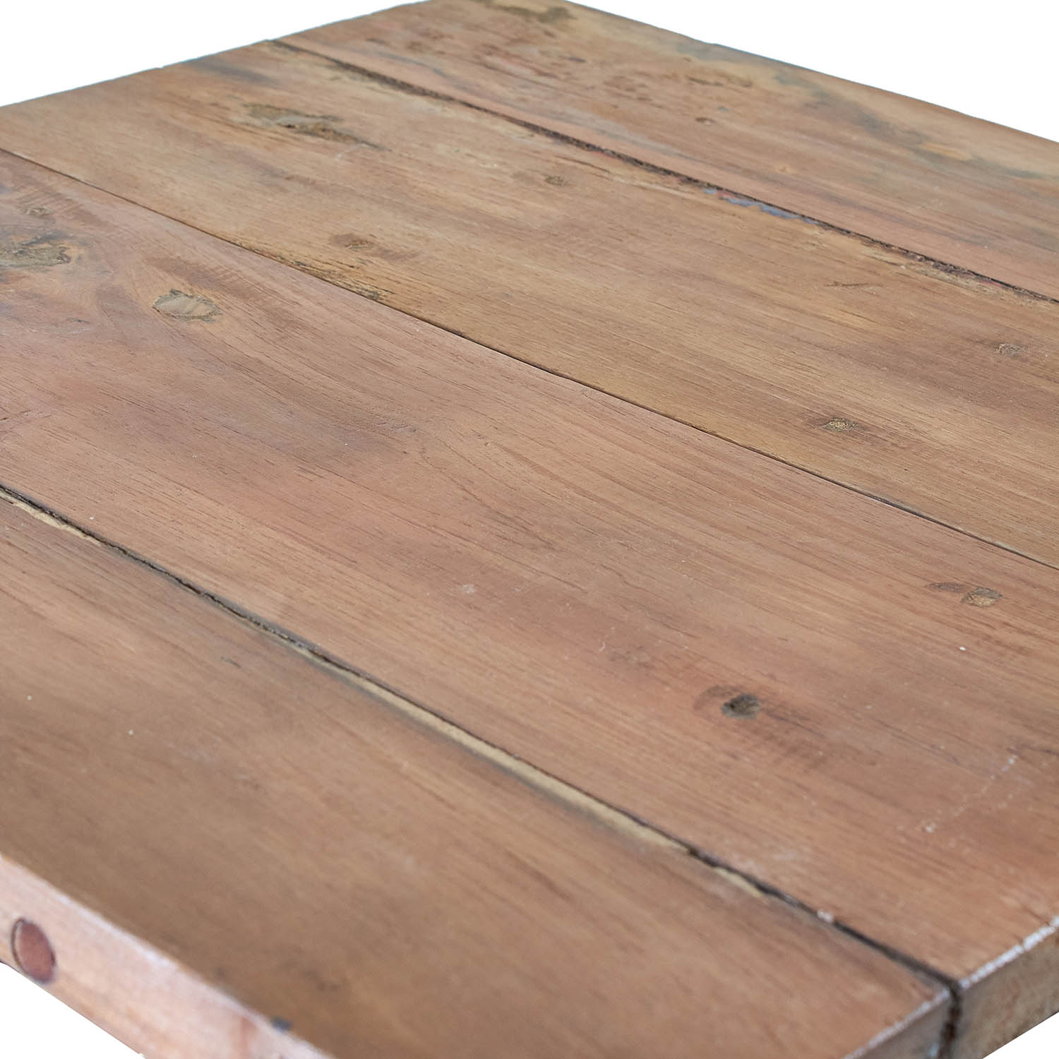 Rustic Upcycled Teak Wood Square Folding Coffee Table - 50cm4