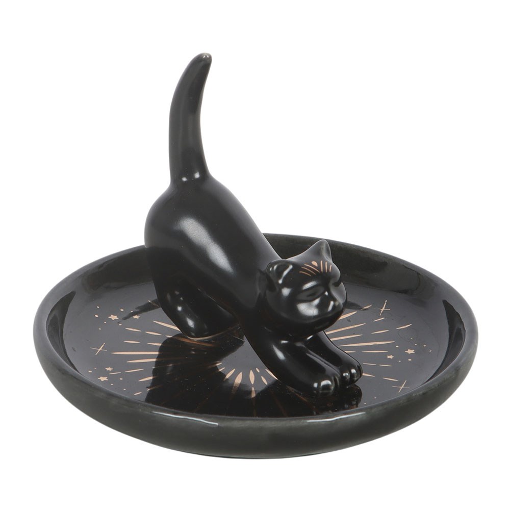 Black Cat Magick Ceramic Trinket Dish & Jewellery Holder1
