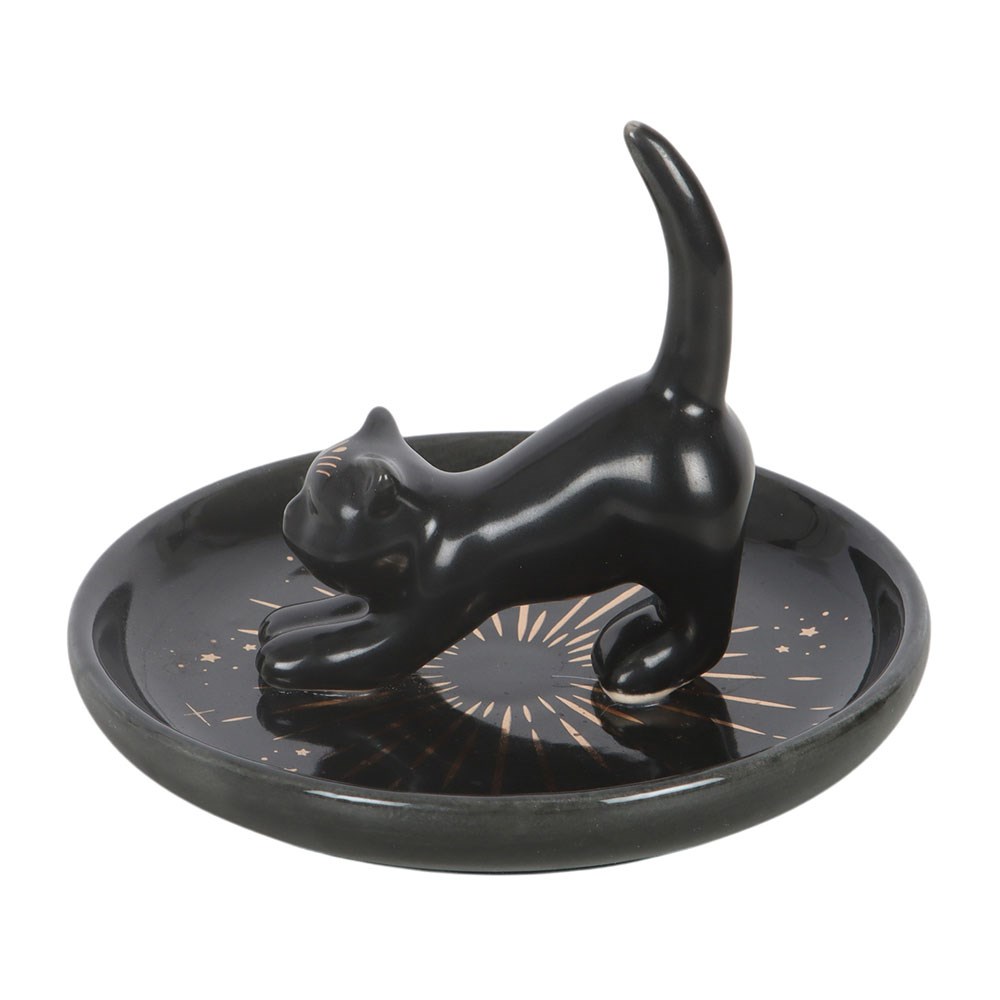 Black Cat Magick Ceramic Trinket Dish & Jewellery Holder2