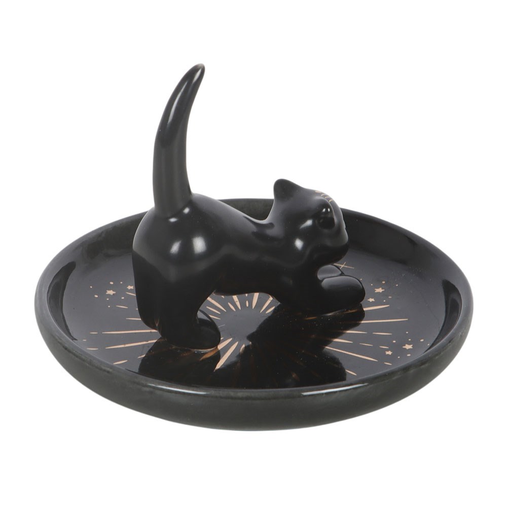 Black Cat Magick Ceramic Trinket Dish & Jewellery Holder3