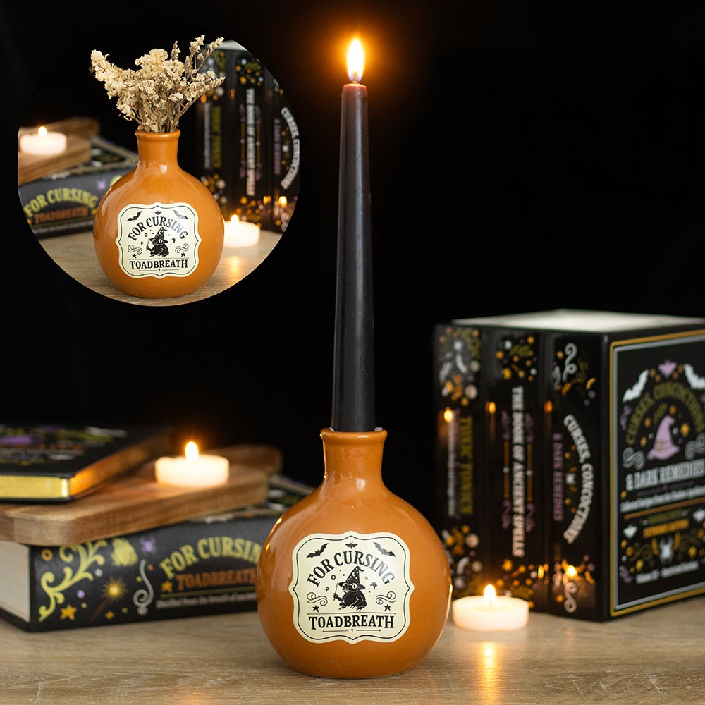 Toadbreath Potion Bottle Vase & Taper Candle Holder1