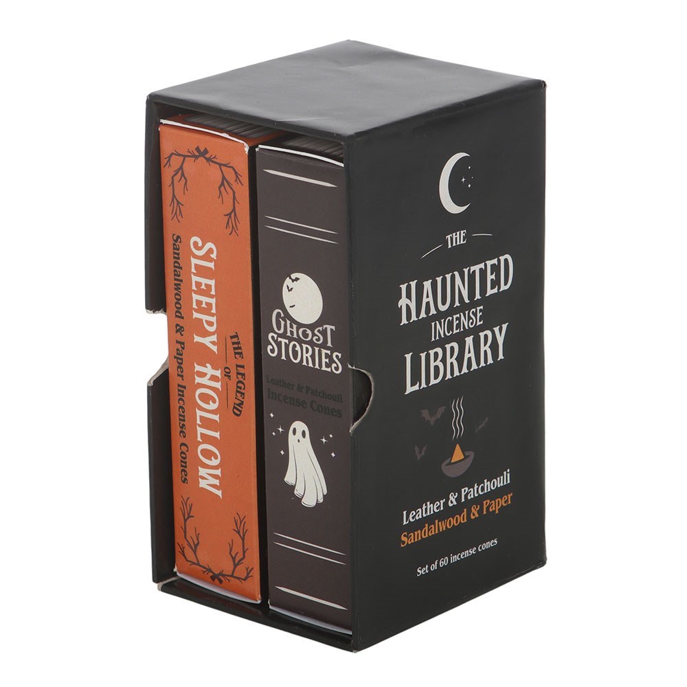 The Haunted Library Book-Themed Incense Cone Set - 60 Pack