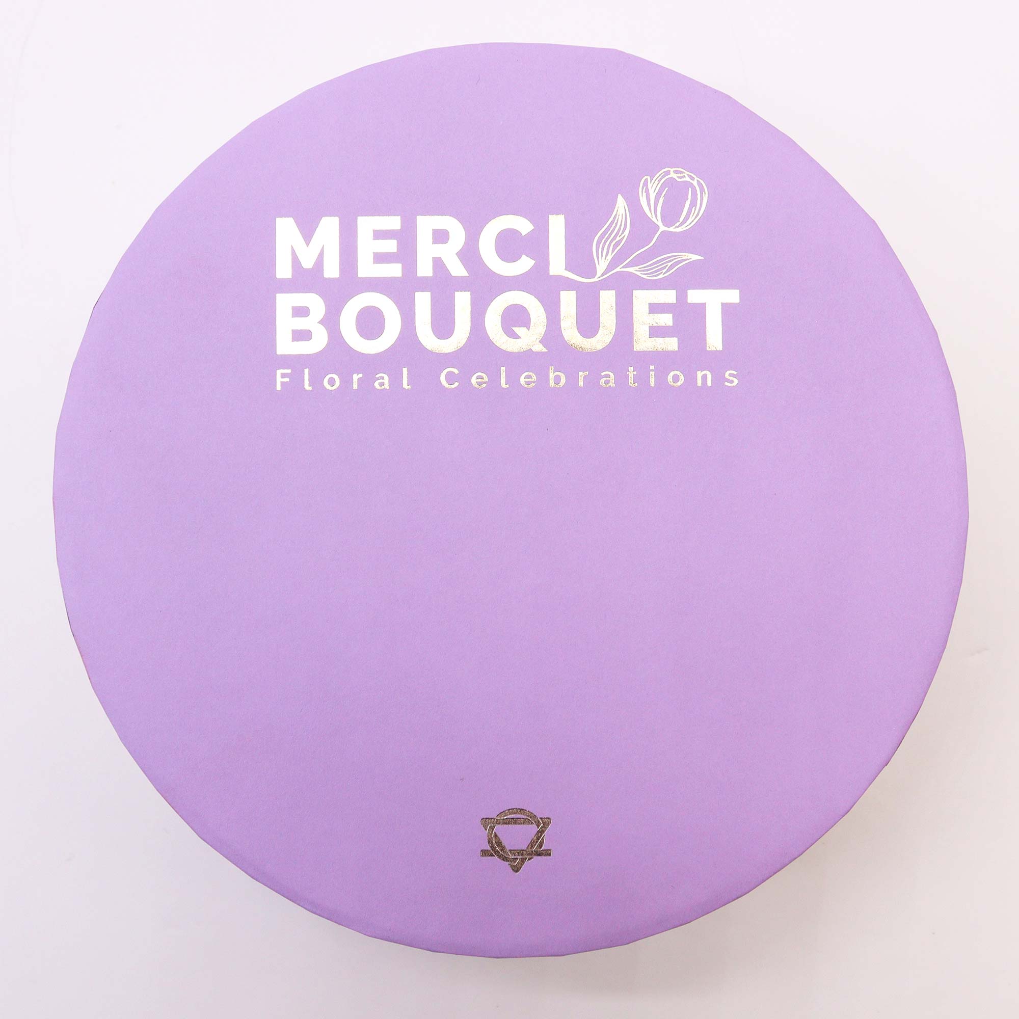 Merci Bouquet Soap Flower Round Gift Box – Baby Blessings in Pastel Blues2