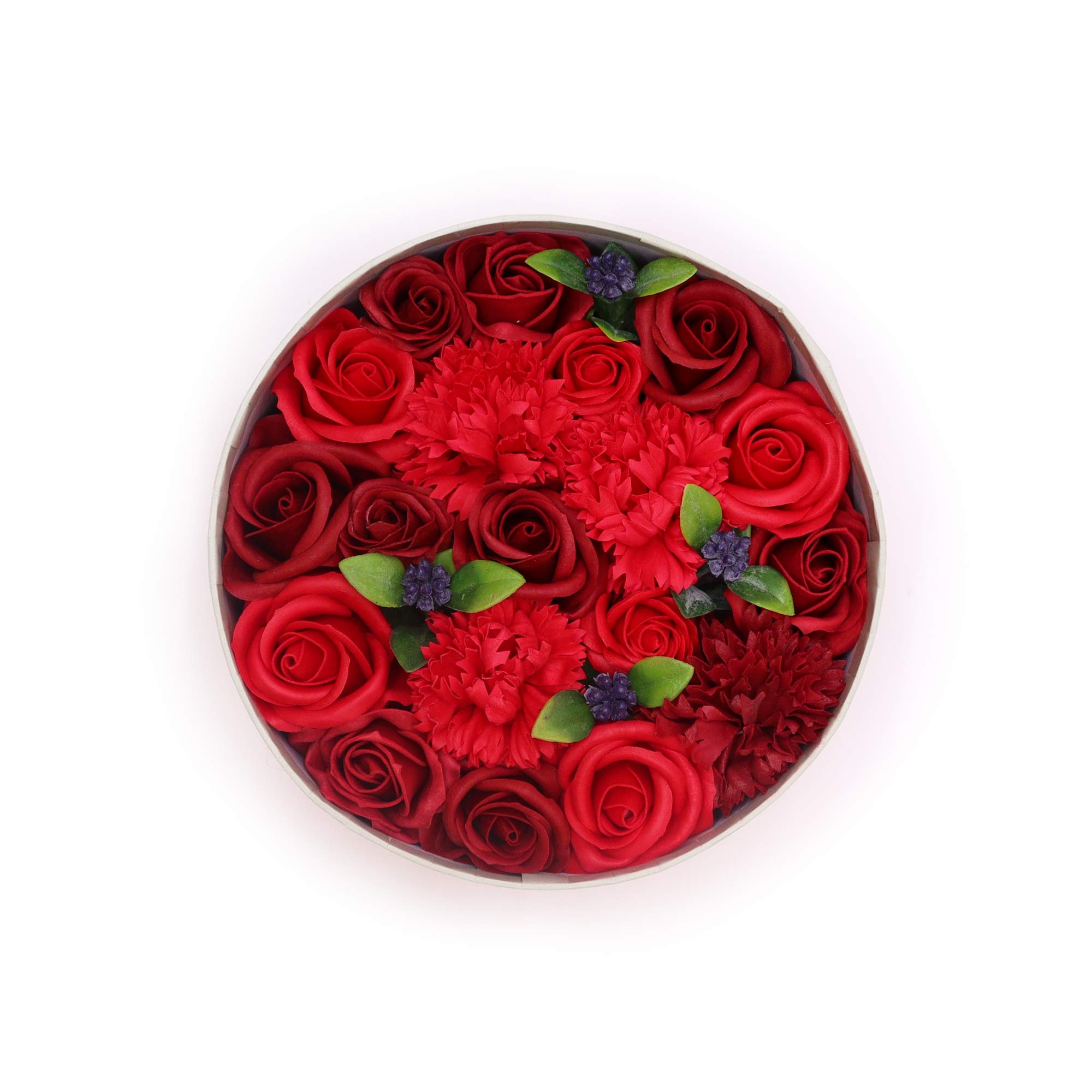 Merci Bouquet Soap Flower Gift Box - Classic Red Roses1