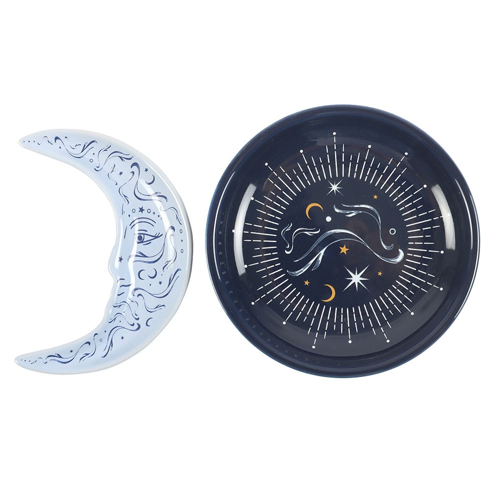 Two-Piece Blue Mystical Moon Stacking Trinket Dish2