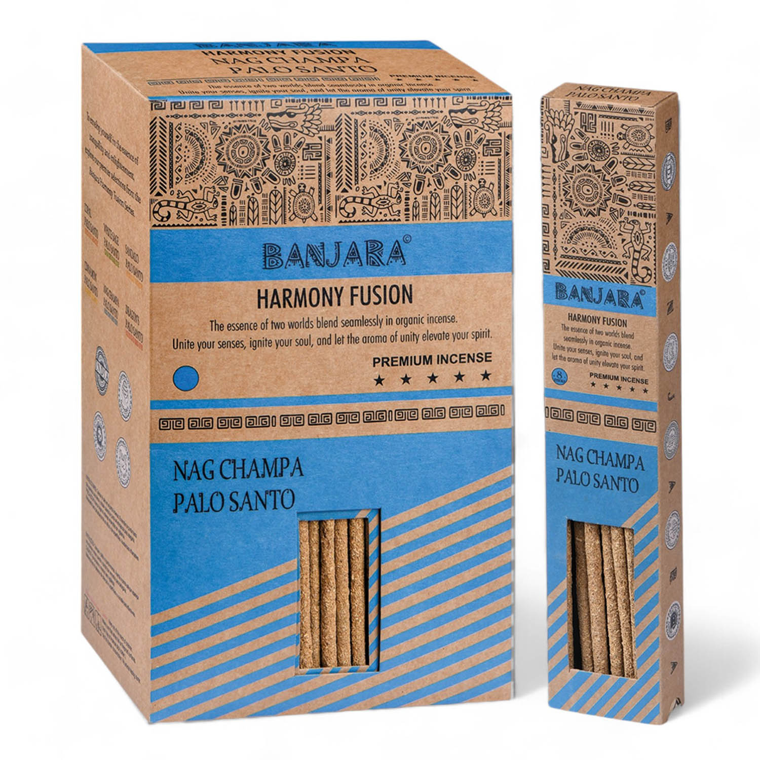 Banjara Nag Champa Palo Santo Smudge Sticks – Harmony Fusion1