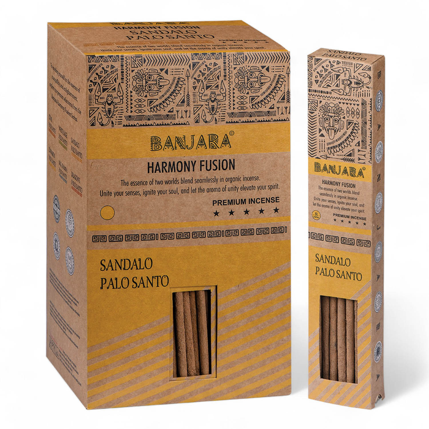 Banjara Sandalwood Palo Santo Smudge Sticks – Harmony Fusion1