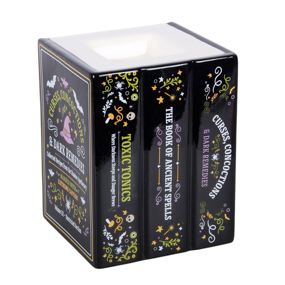Ceramic Witch's Spell Book Oil Burner & Wax Warmer