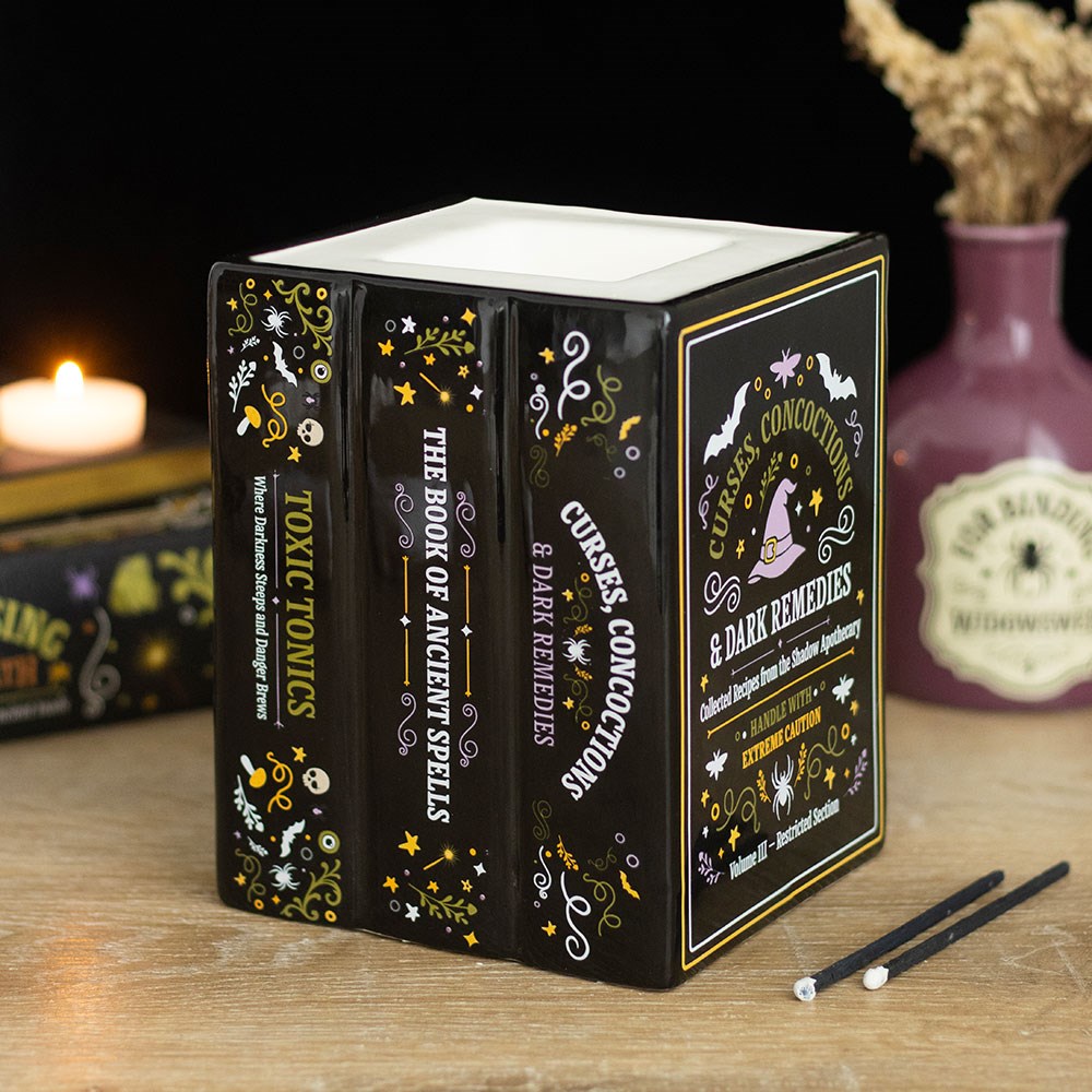 Ceramic Witch's Spell Book Oil Burner & Wax Warmer3