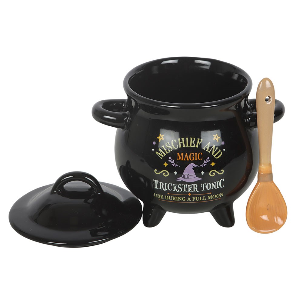 Mischief and Magic Cauldron Soup Bowl with Spoon1