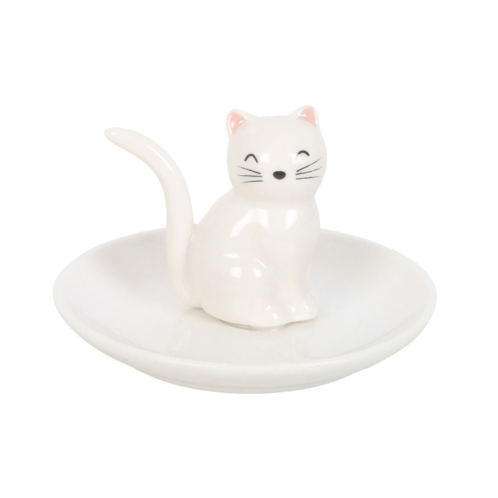 Sitting Cat Ceramic Trinket Dish & Ring Holder1