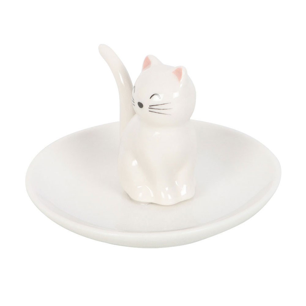 Sitting Cat Ceramic Trinket Dish & Ring Holder2