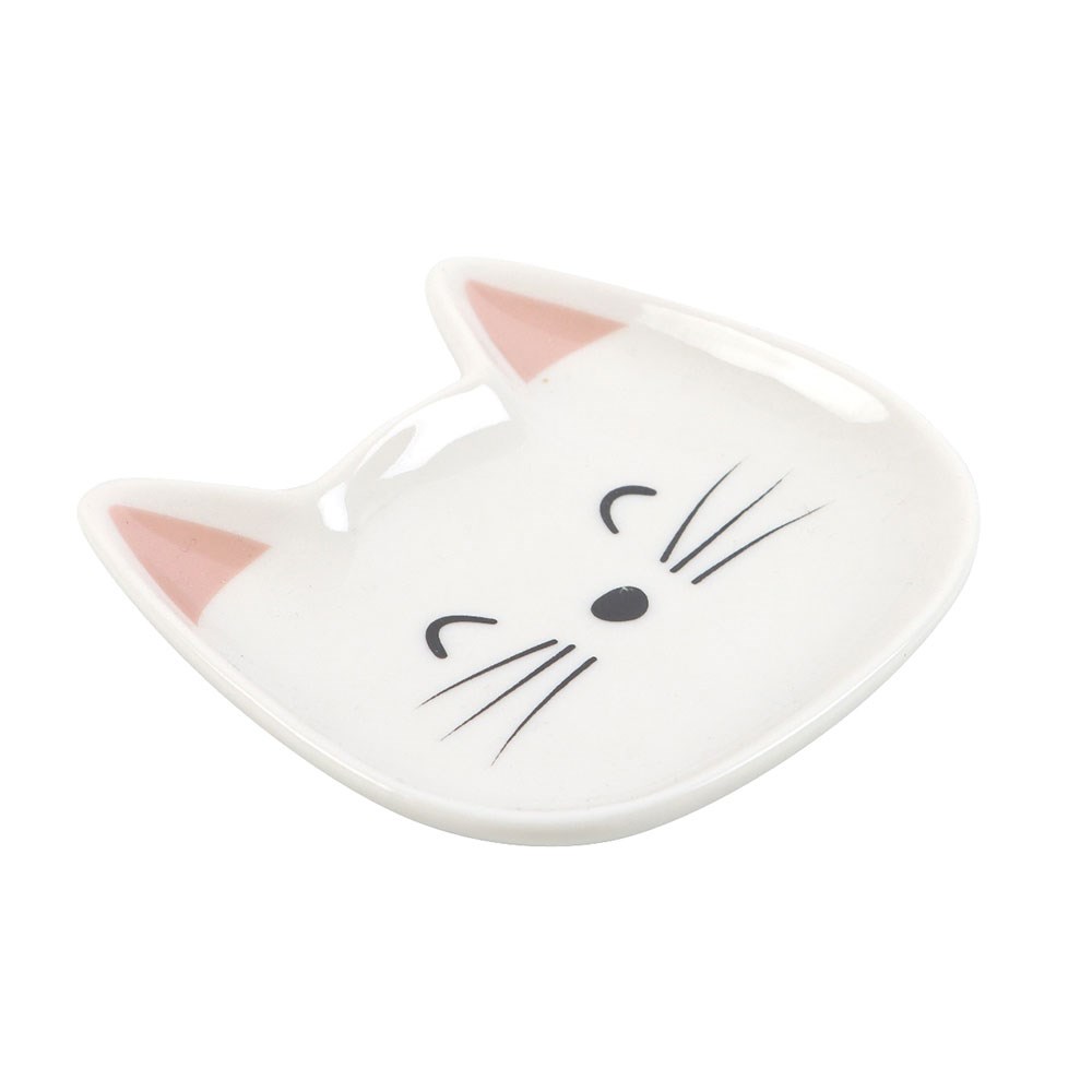 White Cat Face Ceramic Trinket Dish & Jewellery Tray2