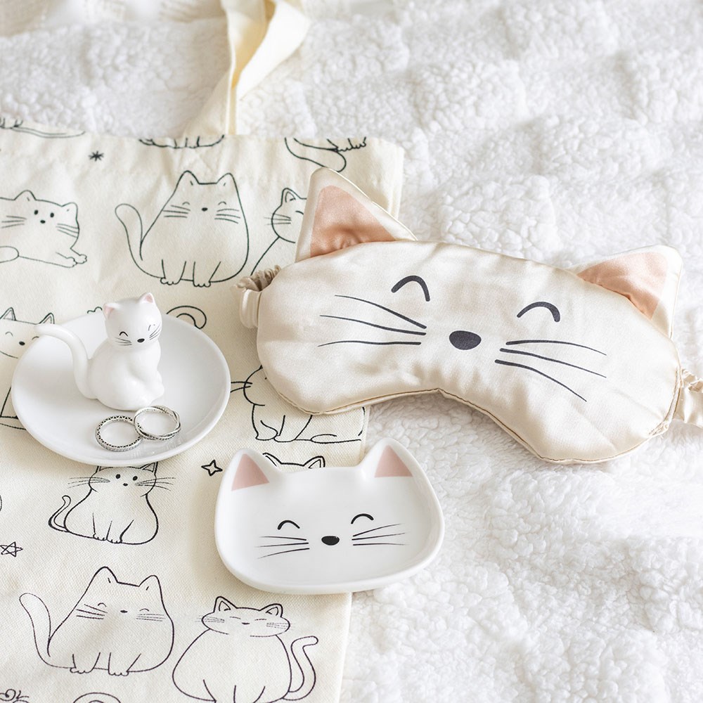 White Cat Face Ceramic Trinket Dish & Jewellery Tray3