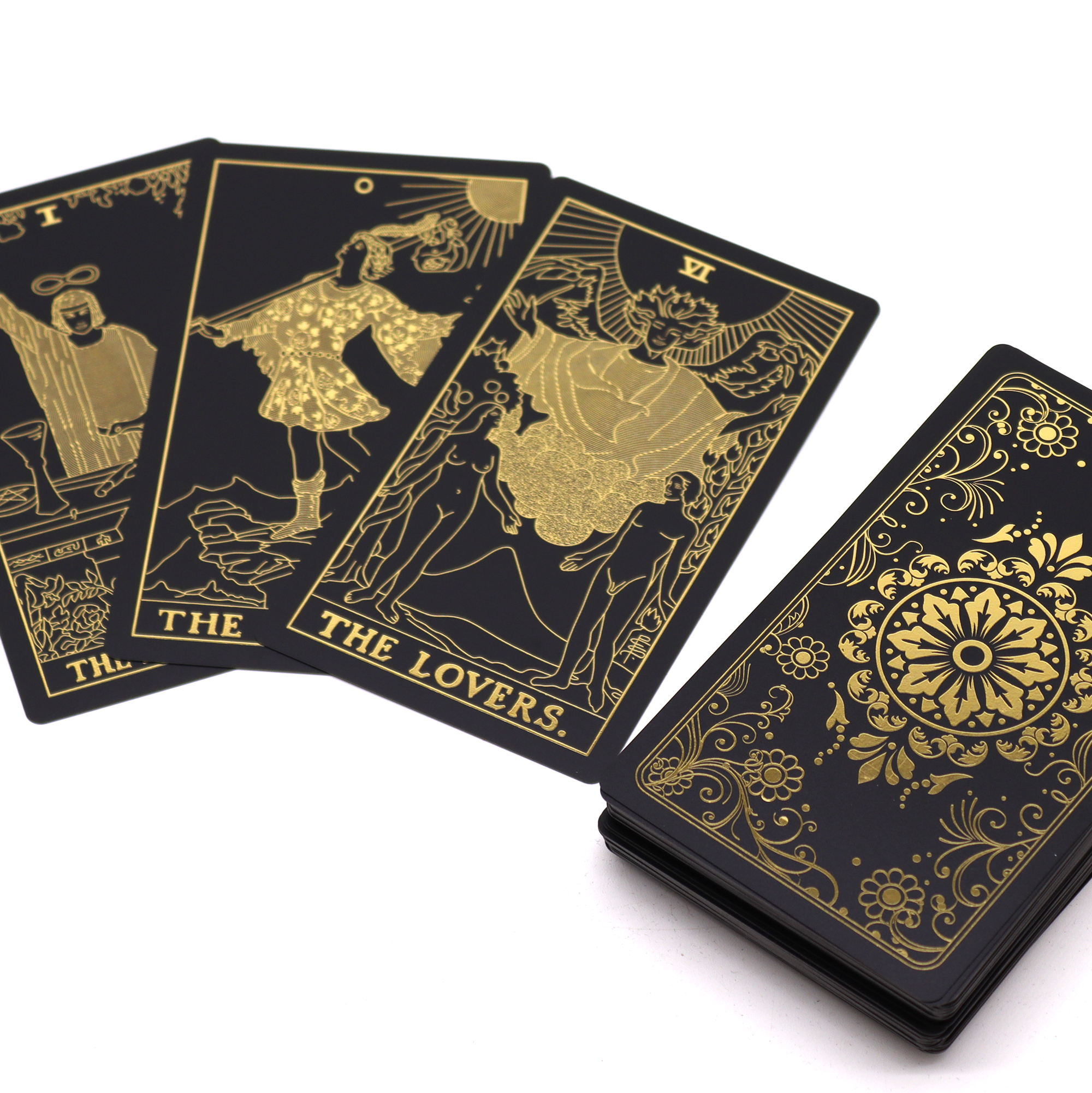 Black & Gold Foil Tarot Deck & Guidebook Set2