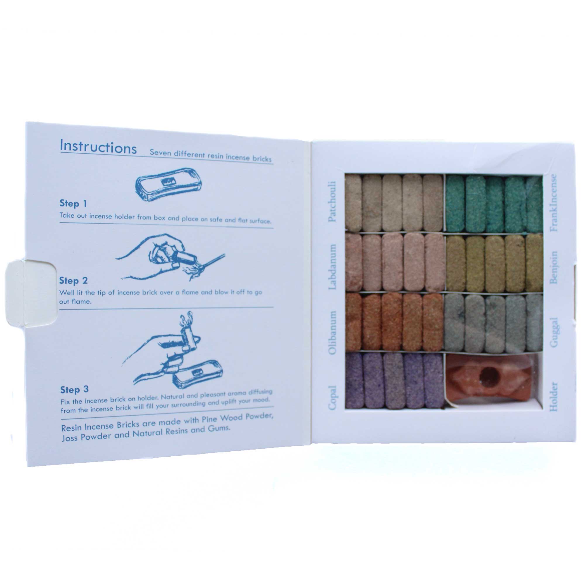 Ishom Wild West Resin Incense Bricks Set (70 Pieces) & Burner1
