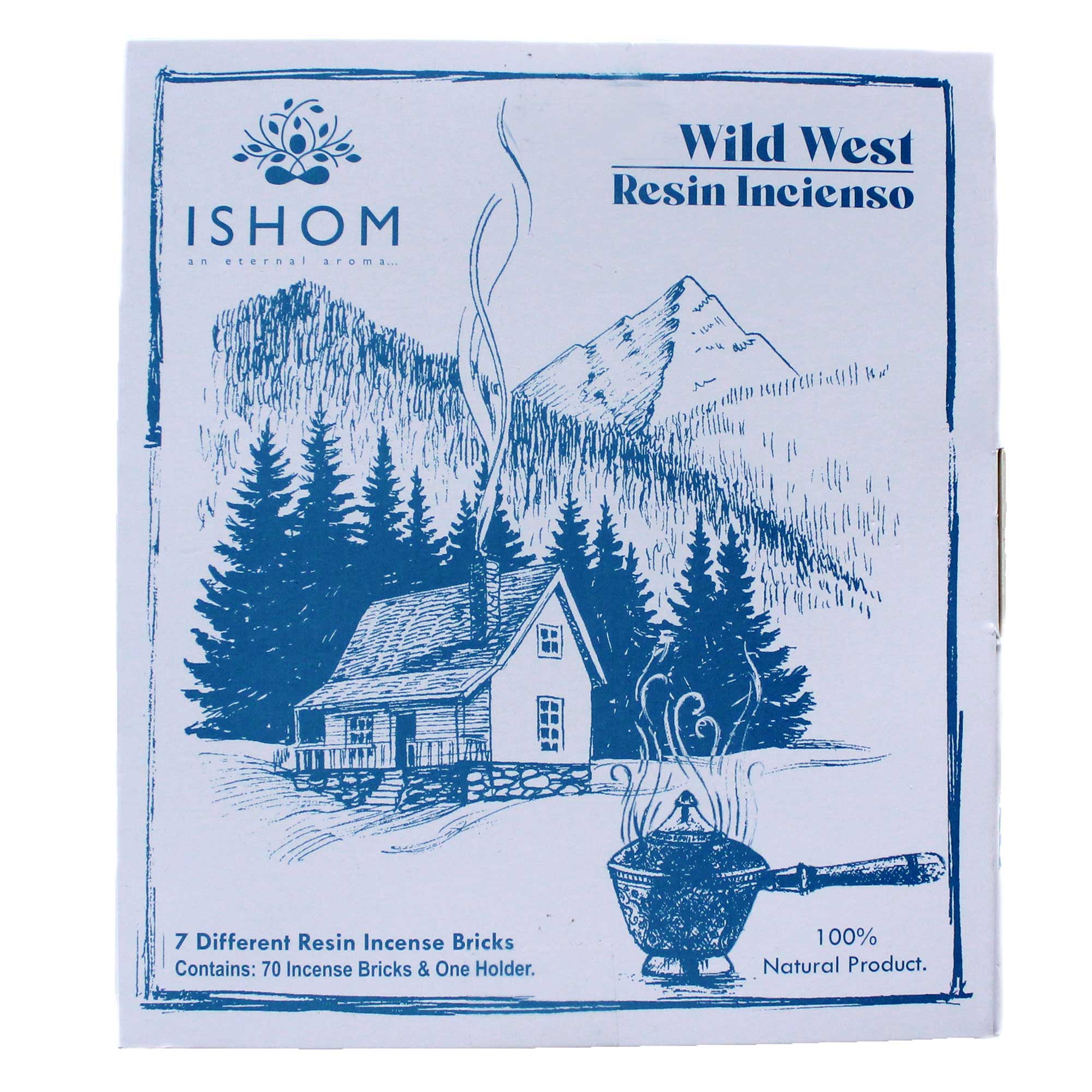 Ishom Wild West Resin Incense Bricks Set (70 Pieces) & Burner2