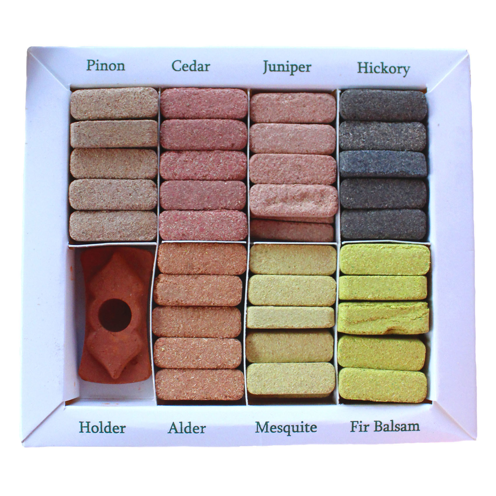 Ishom Earthy Himalaya Resin Incense Bricks Set (70 Pieces) & Burner3