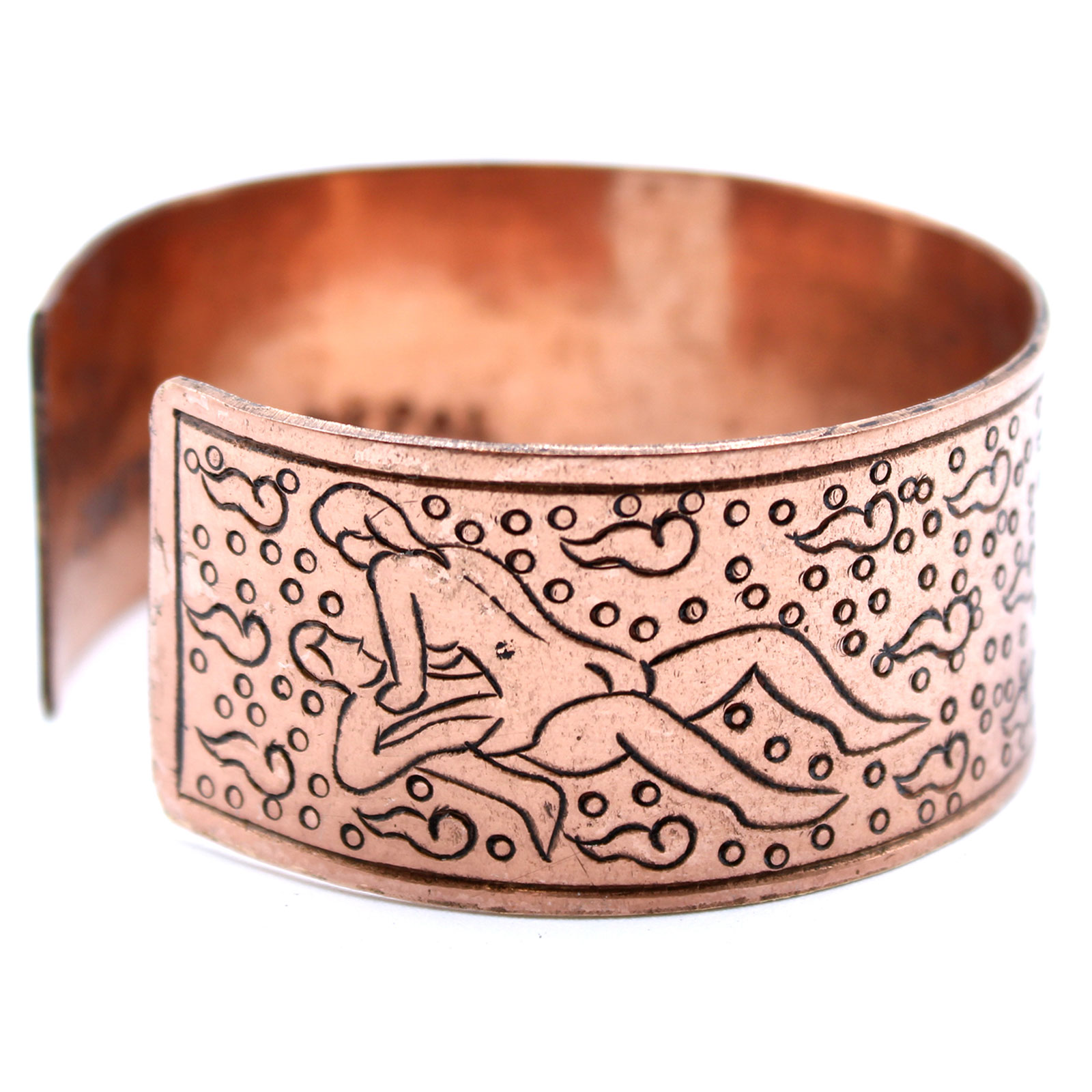 Handcrafted Copper Tibetan Bangle - Kamasutra1