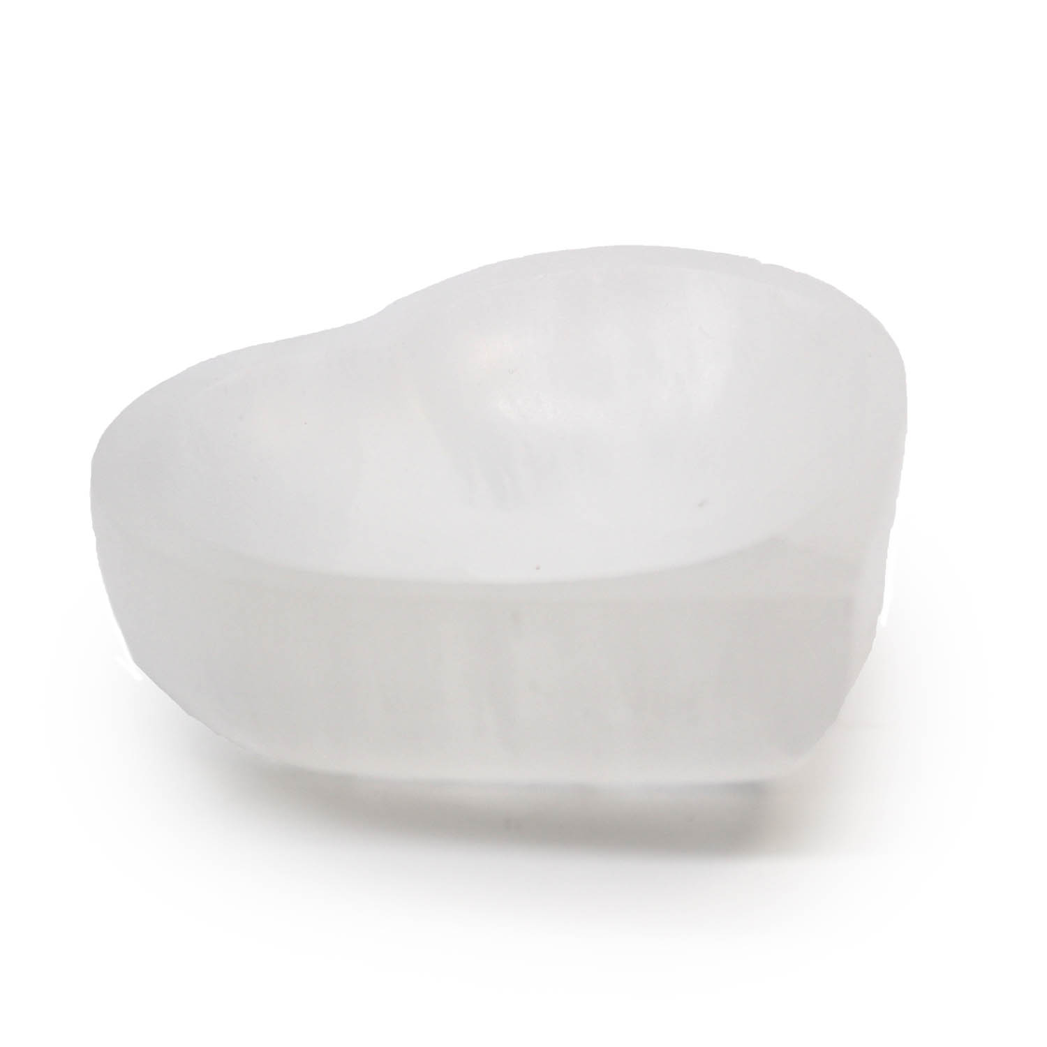 Natural Selenite Heart Bowl – 10cm Crystal Cleansing Dish