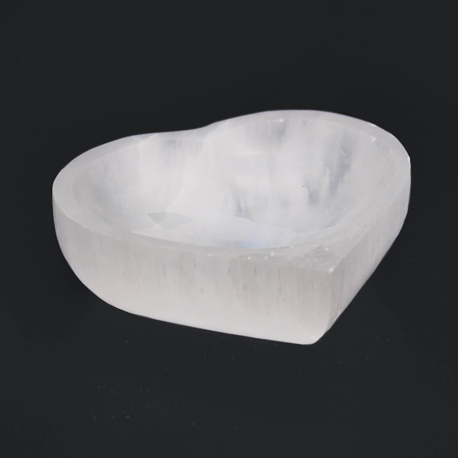 Natural Selenite Heart Bowl – 10cm Crystal Cleansing Dish2