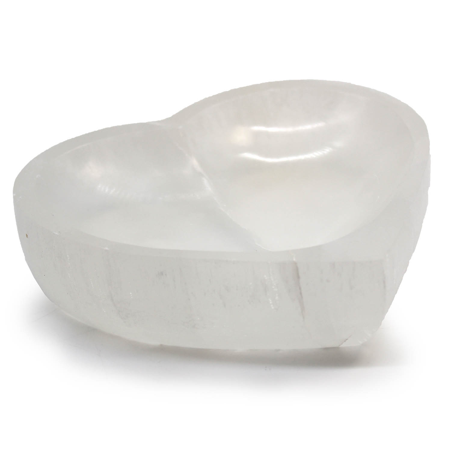 Natural Selenite Heart Bowl – 15cm Crystal Cleansing Dish