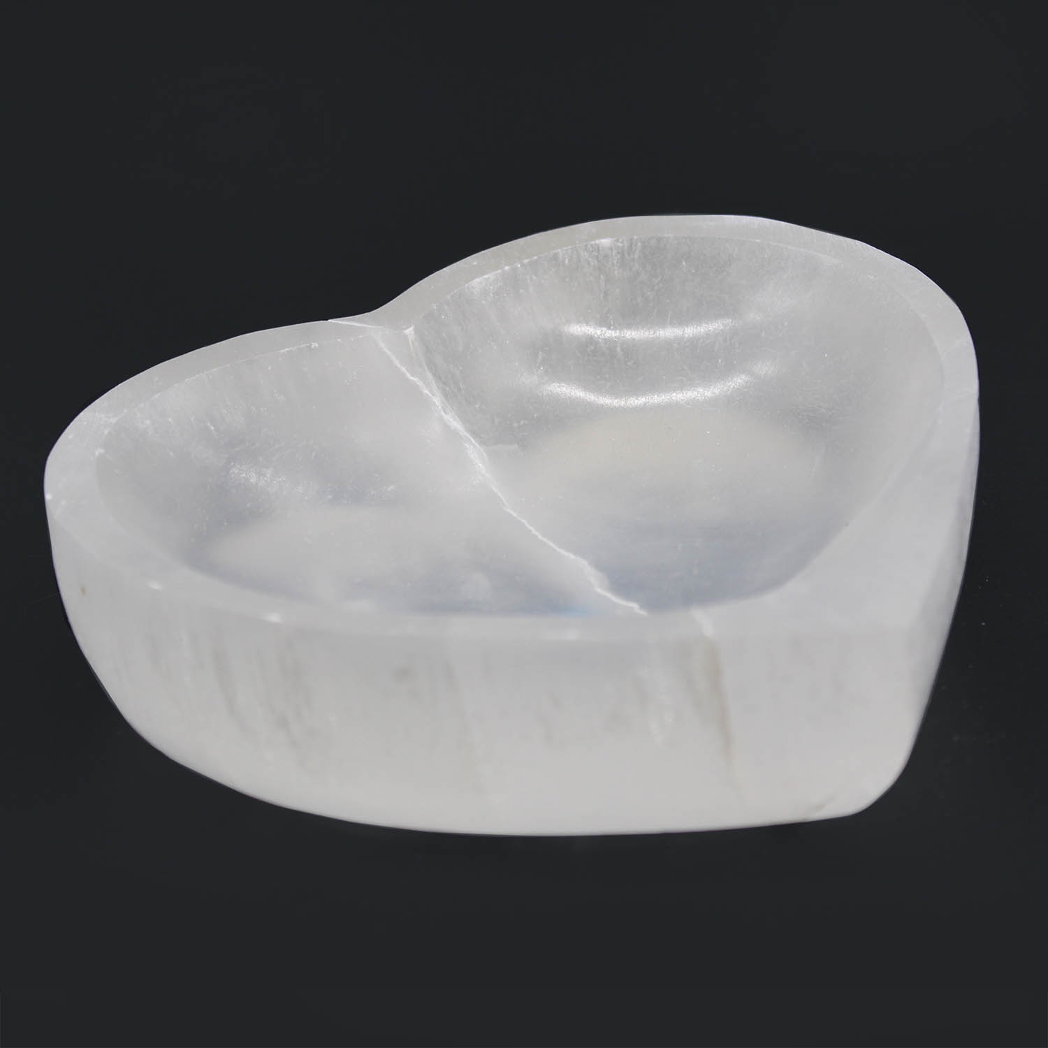 Natural Selenite Heart Bowl – 15cm Crystal Cleansing Dish2