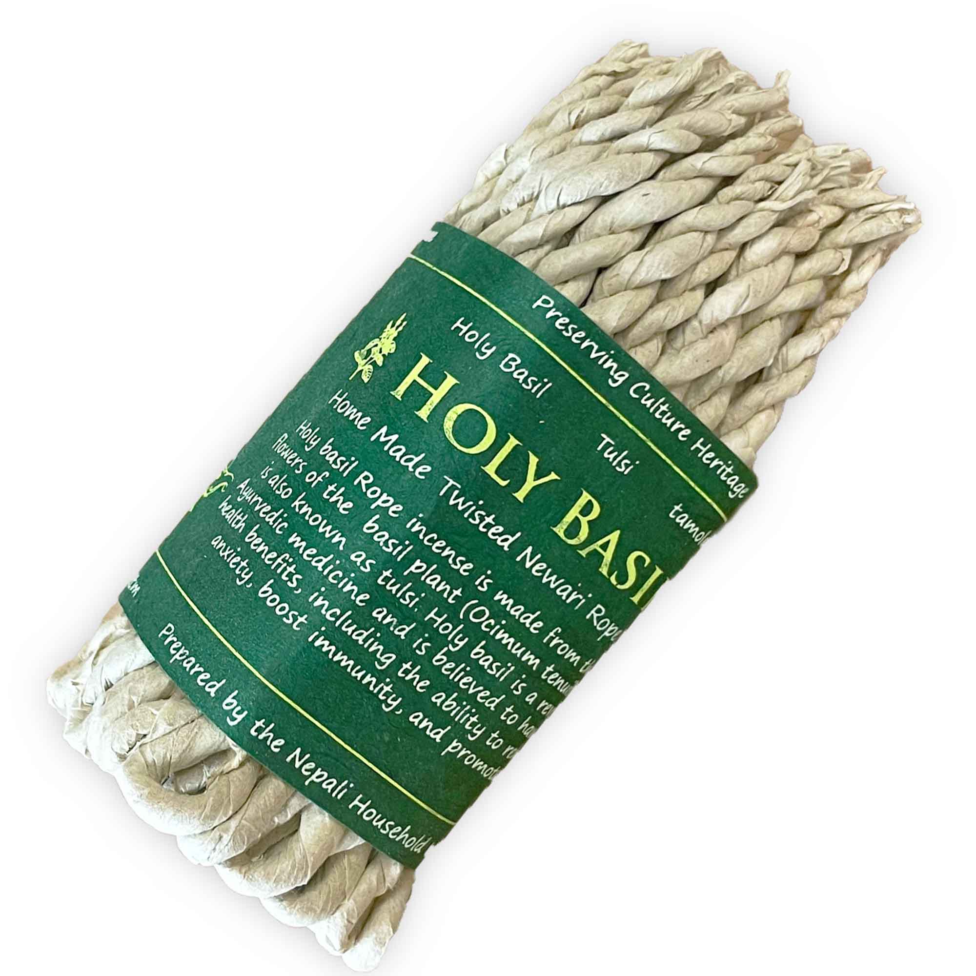 Pure Herbs Authentic Nepali Holy Basil Rope Incense