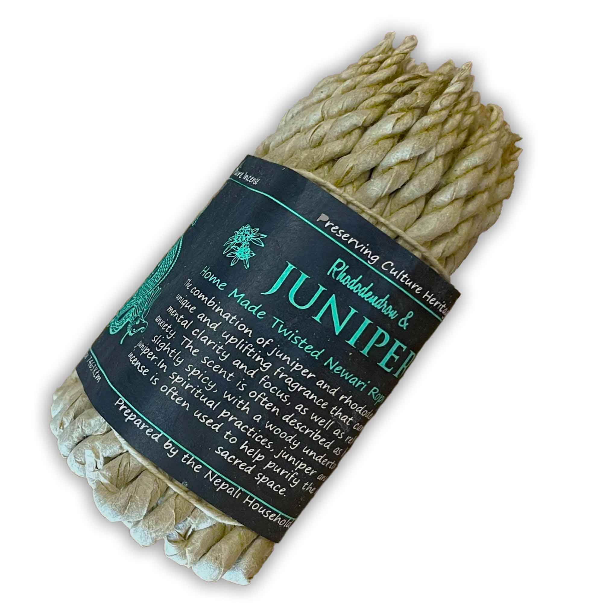 Pure Herbs Authentic Nepali Rhododendron & Juniper Rope Incense