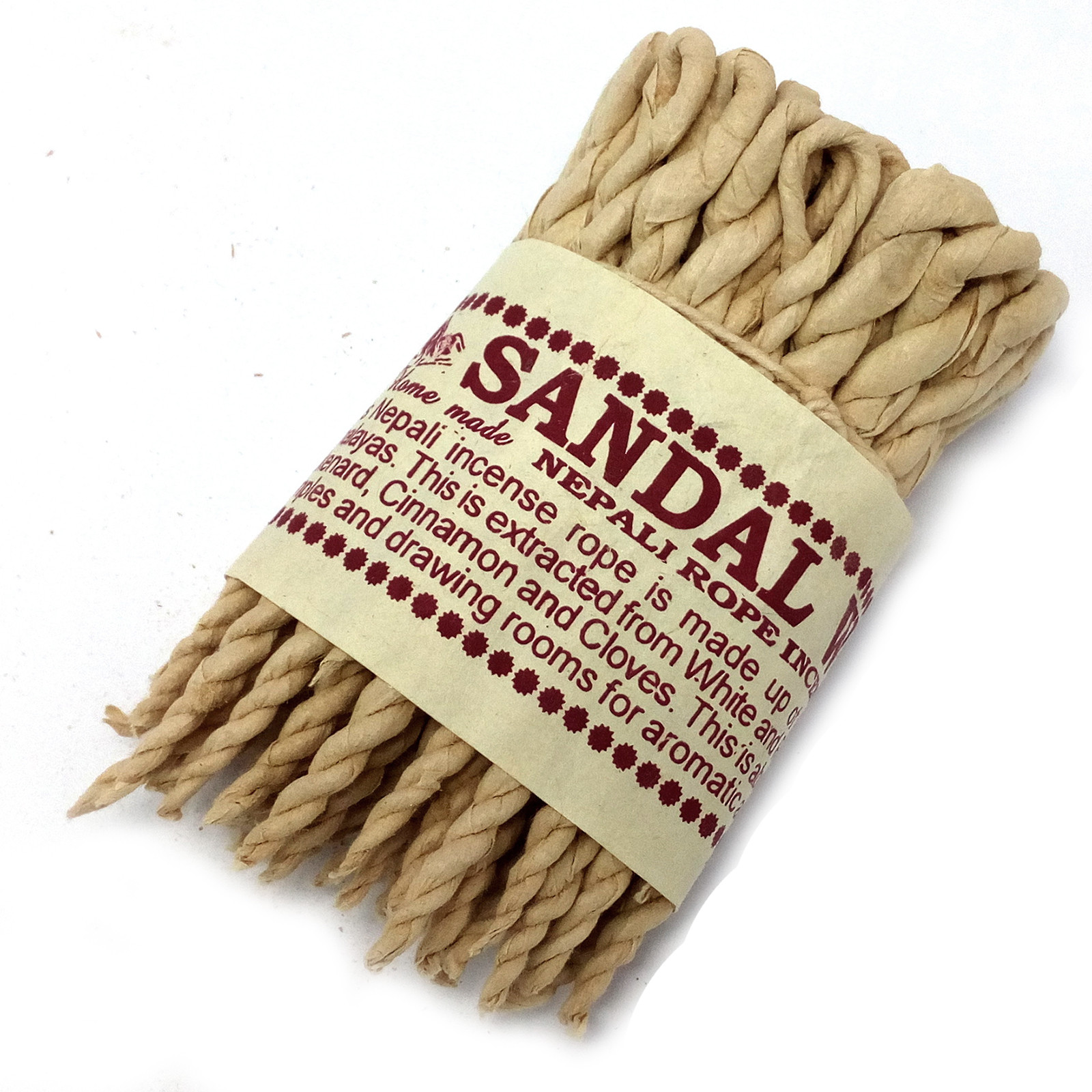 Pure Herbs Authentic Nepali Sandalwood & Spice Rope Incense