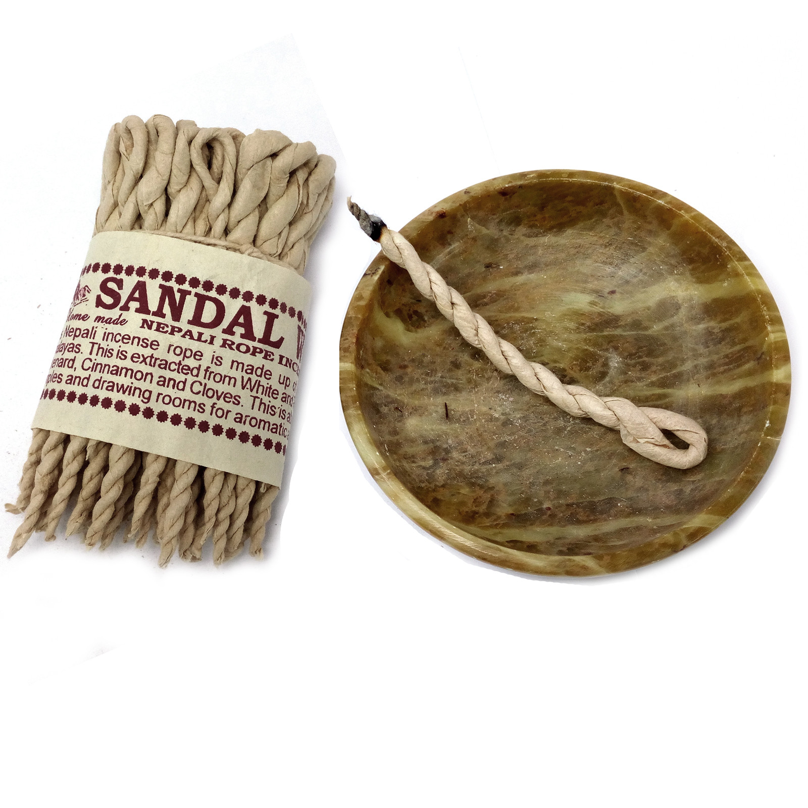 Pure Herbs Authentic Nepali Sandalwood & Spice Rope Incense1