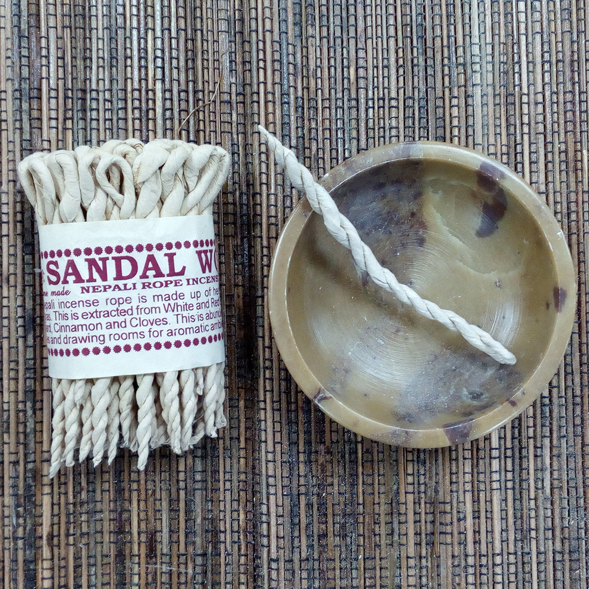 Pure Herbs Authentic Nepali Sandalwood & Spice Rope Incense2