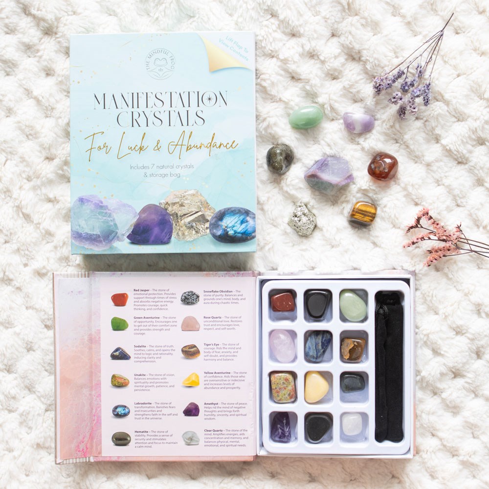 Manifestation Crystals for Luck & Abundance Gift Set4
