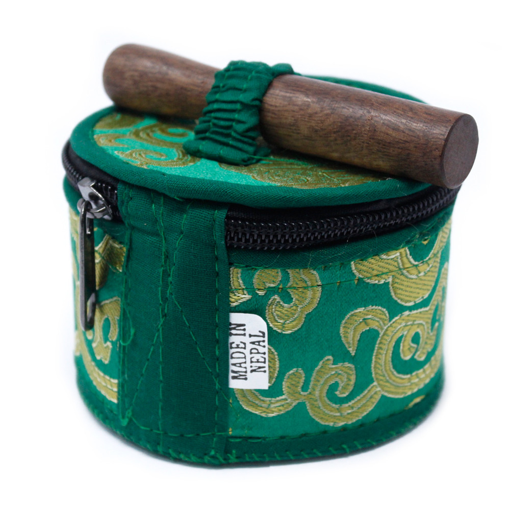 Authentic Nepalese Mini Singing Bowl Gift Set - Green2