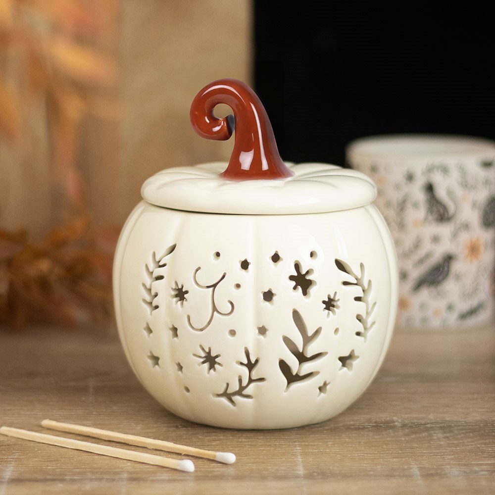 Cream Folk Pumpkin Oil Burner & Wax Warmer3