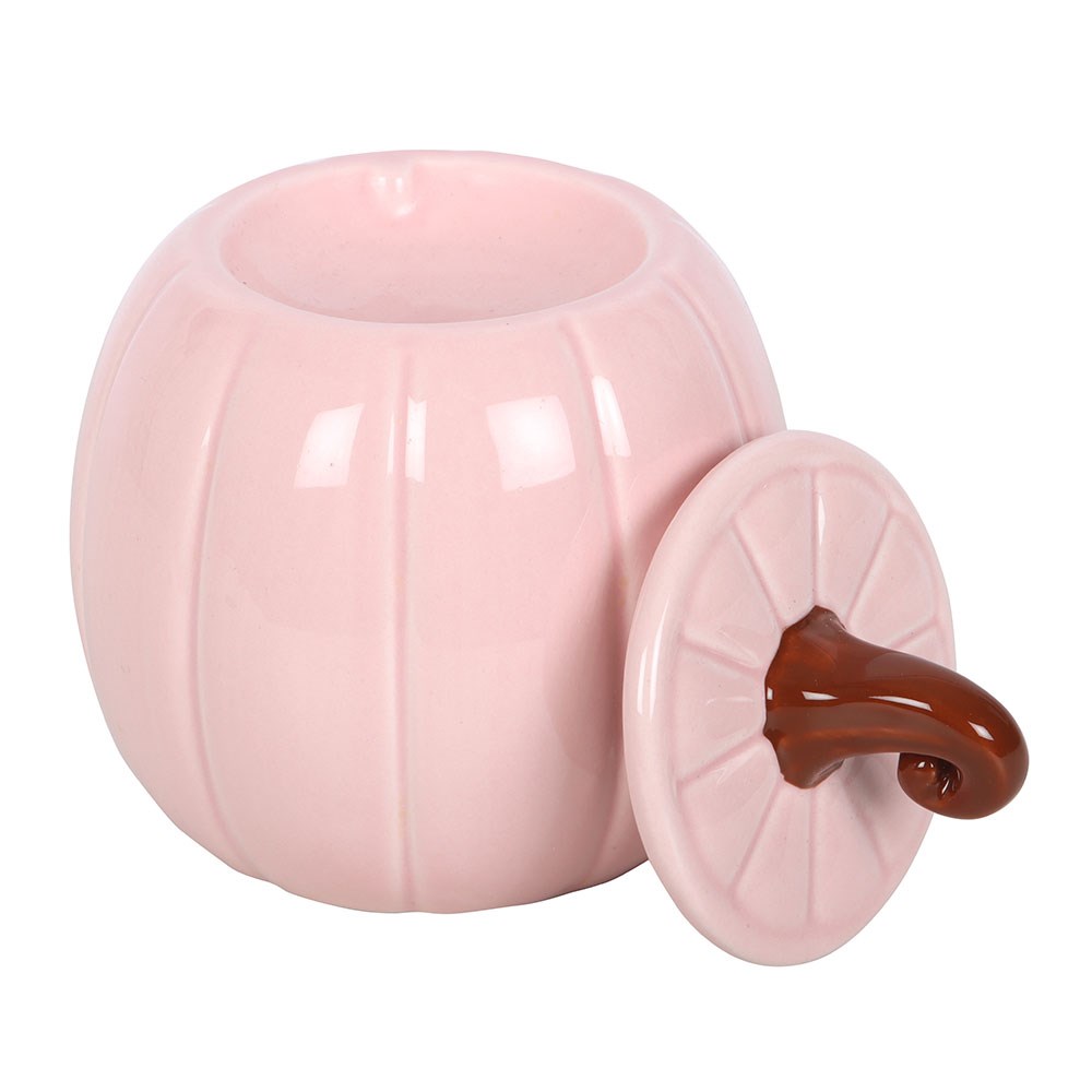 Pink Curly Stem Pumpkin Oil Burner & Wax Warmer2