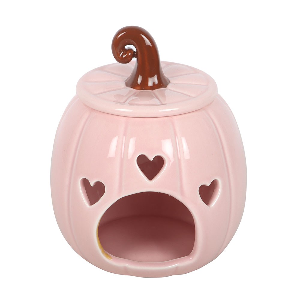 Pink Curly Stem Pumpkin Oil Burner & Wax Warmer3