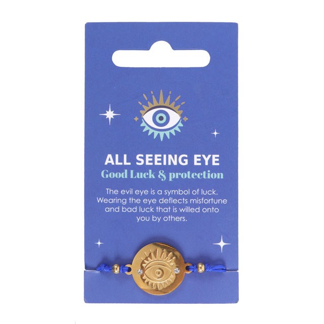 Gold-Toned All Seeing Eye String Bracelet