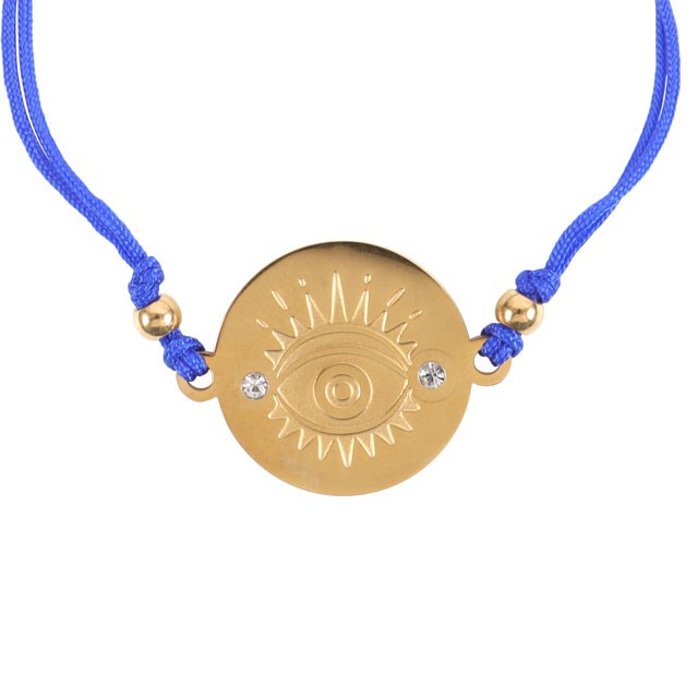 Gold-Toned All Seeing Eye String Bracelet2