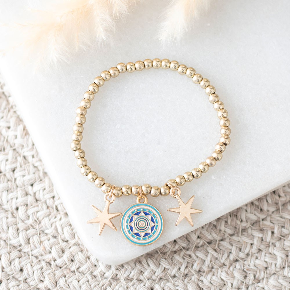 All Seeing Eye Beaded Charm Bracelet3