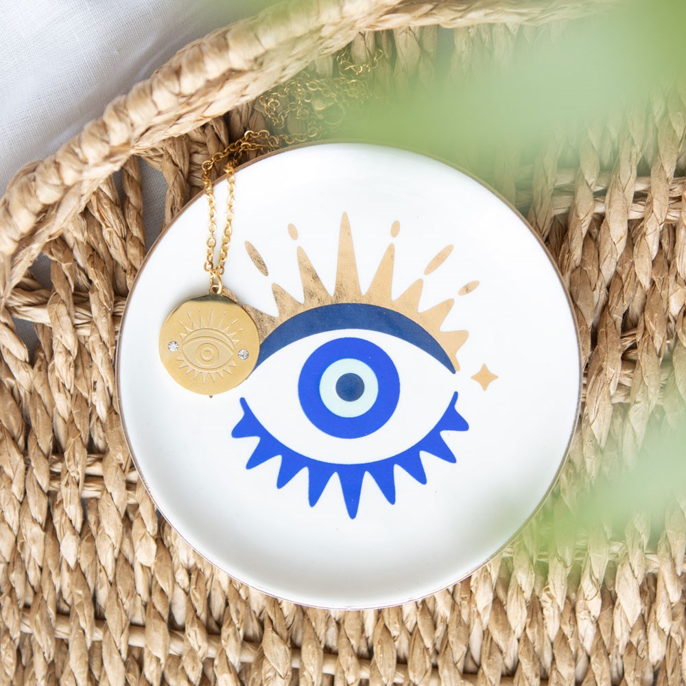 All Seeing Eye Necklace & Dish Gift Set4