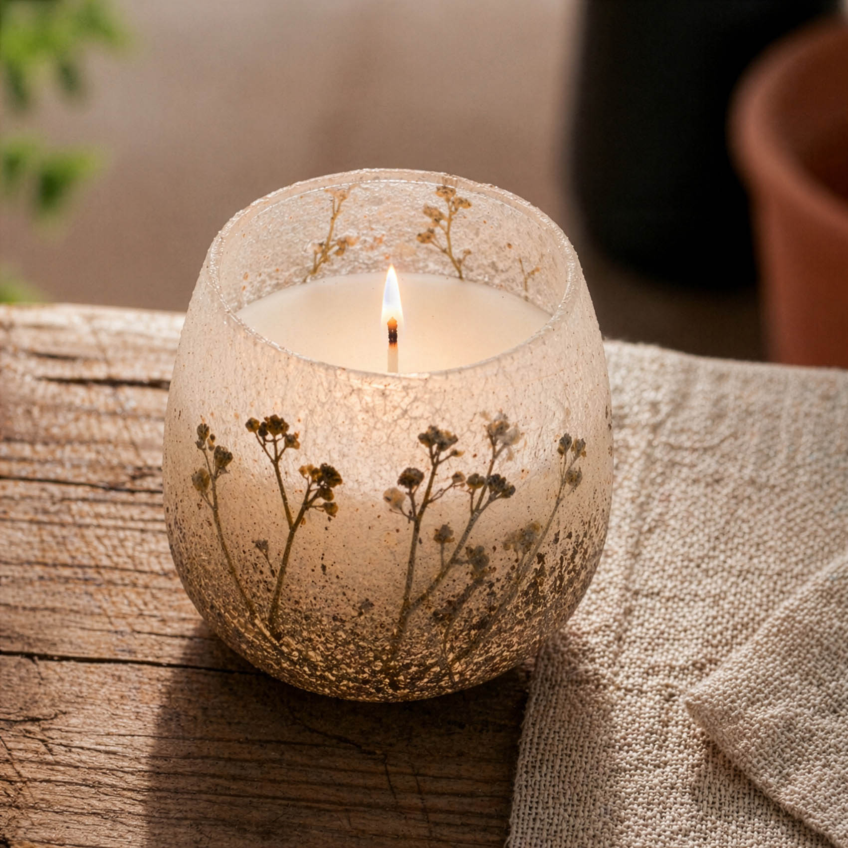 Medium Wildlight Woods Glass Jar Candle1