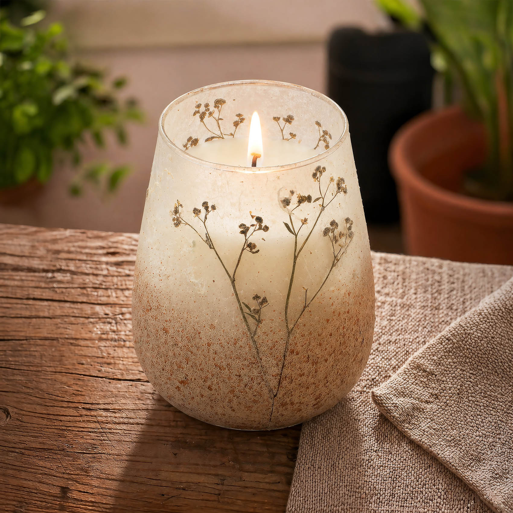 Tall Wildlight Woods Glass Jar Candle1