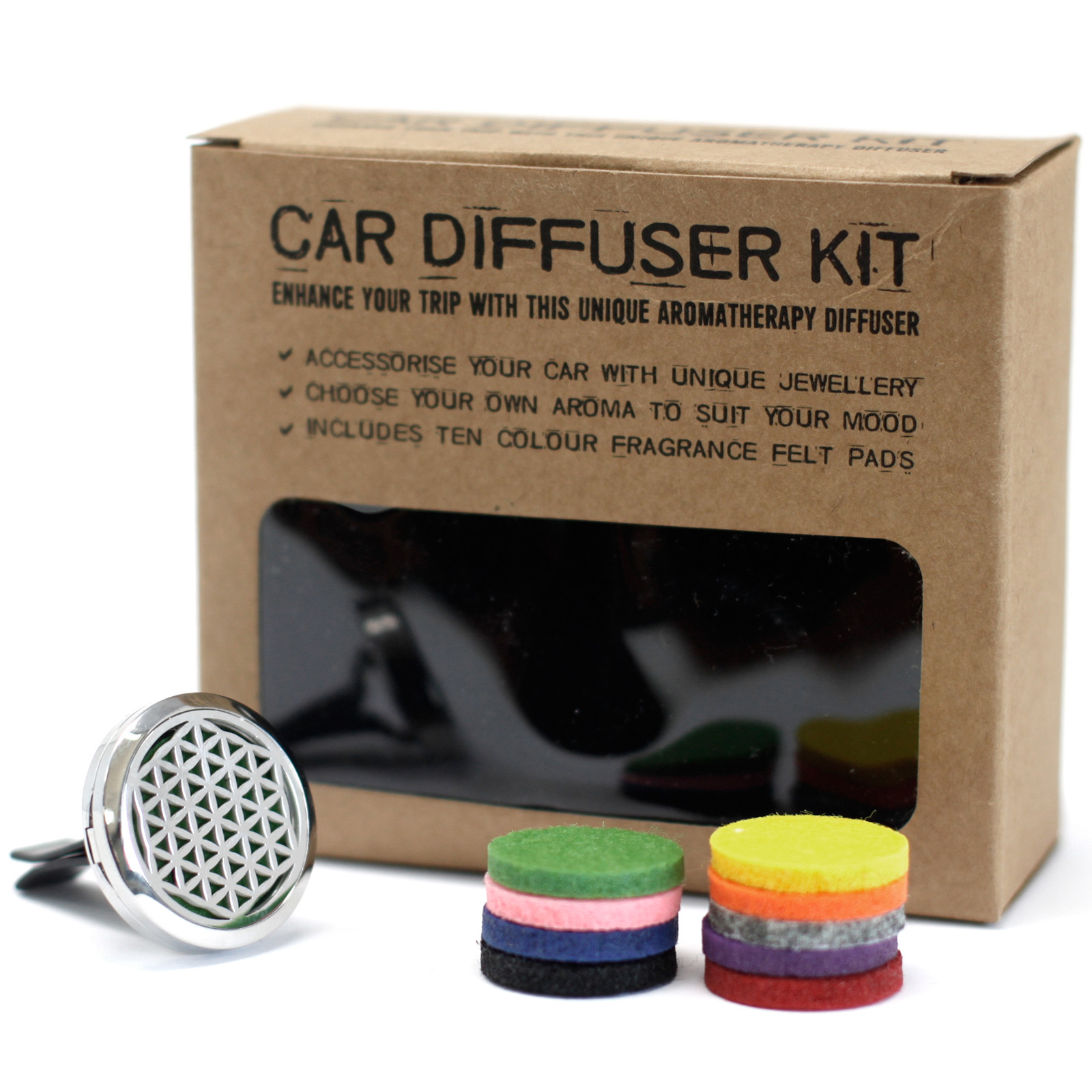 Flower of Life Aromatherapy Car Diffuser Kit - 30mm5