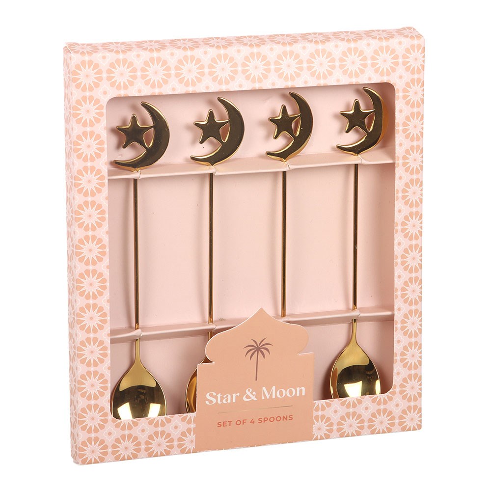 Star & Moon Gold Teaspoon Set - 4 Pack1