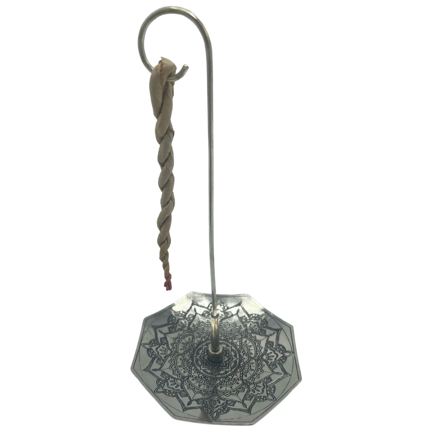 Mandala Art Rope Incense Gift Set with Silver-Plated Holder1