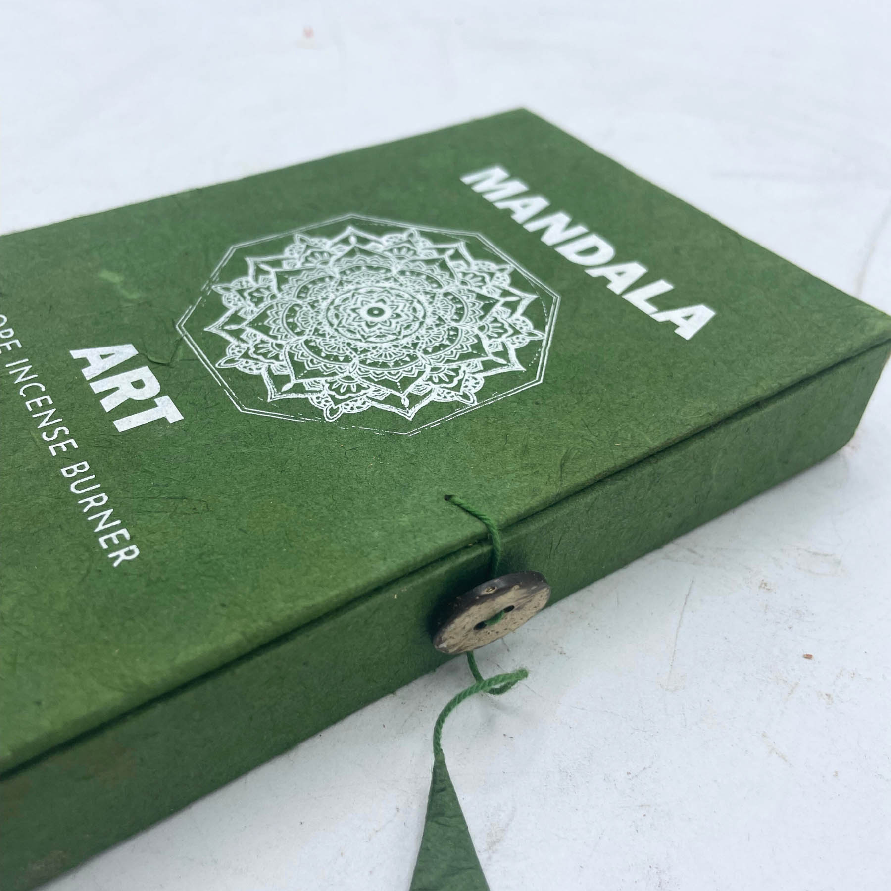 Mandala Art Rope Incense Gift Set with Silver-Plated Holder4