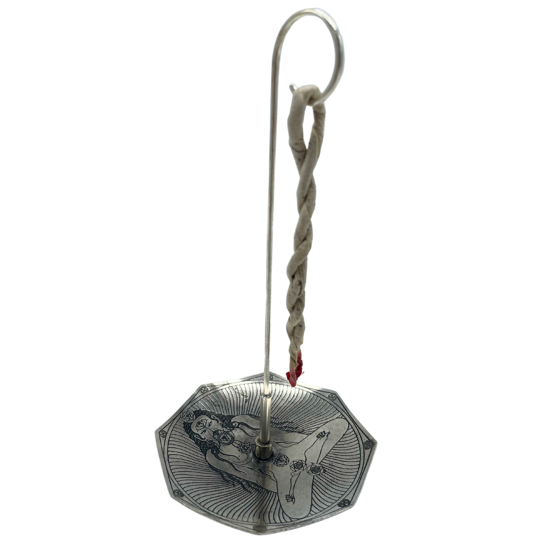 Tantra Yoga Rope Incense Gift Set with Silver-Plated Holder1