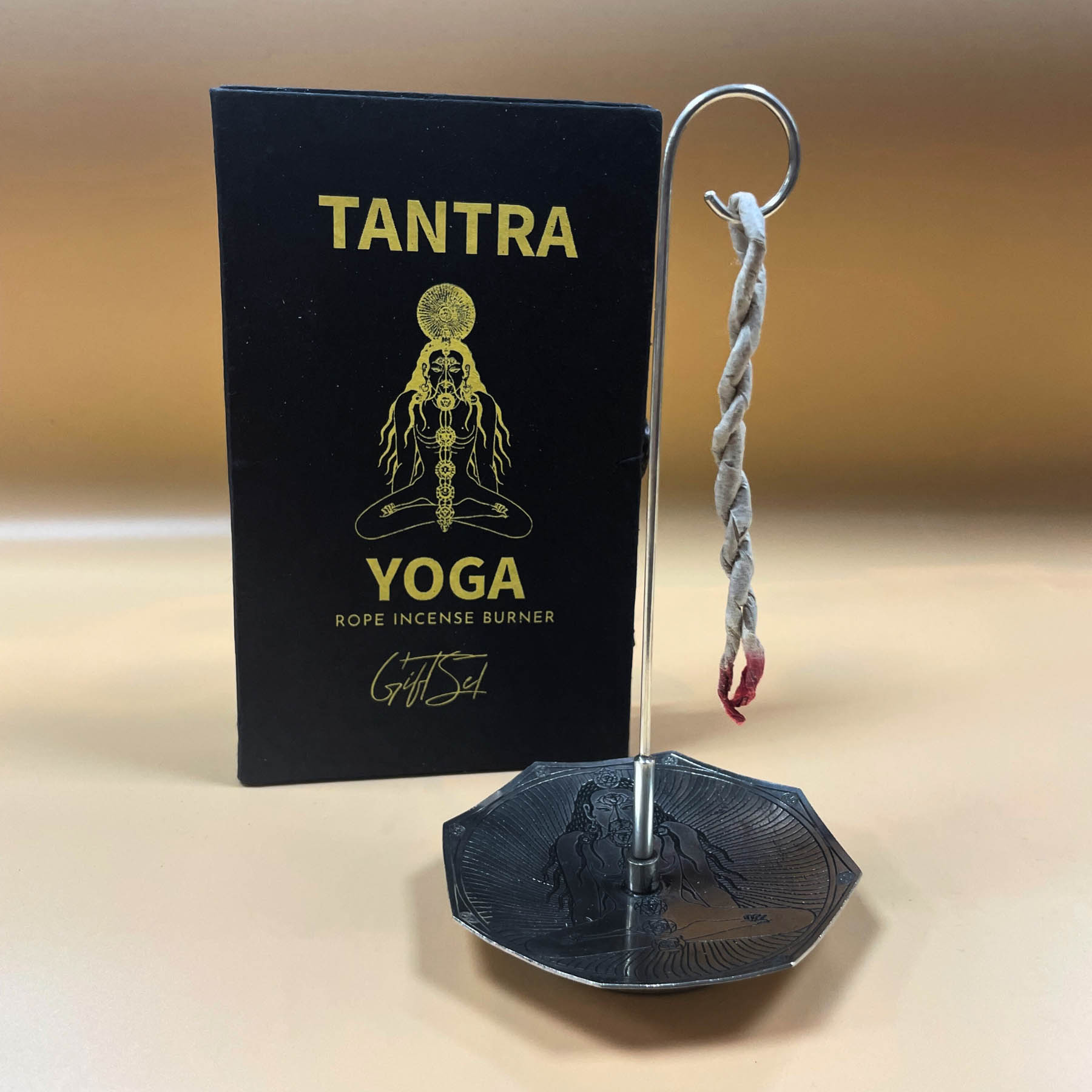 Tantra Yoga Rope Incense Gift Set with Silver-Plated Holder6